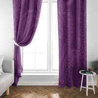 Hawaiian Turtle and Shark Window Curtain Kakau Tribal with Polynesian Pattern Pink Color
