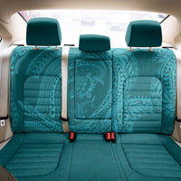 Hawaiian Turtle and Shark Back Car Seat Cover Kakau Tribal with Polynesian Pattern Turquoise Color