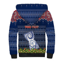 Personalised Guam Christmas Sherpa Hoodie Chamorro Guam Tattoos Beautiful Merry Xmas Snowflake LT03 - Polynesian Pride