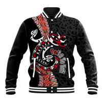 Aotearoa Toitu Te Tiriti Baseball Jacket Maori Taniwha Haka - Honour the Treaty LT03