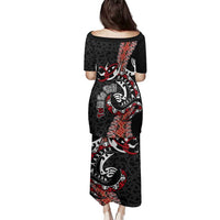 Aotearoa Toitu Te Tiriti Family Matching Puletasi and Hawaiian Shirt Maori Taniwha Haka - Honour the Treaty LT03 - Polynesian Pride