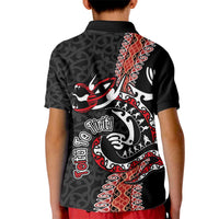 Aotearoa Toitu Te Tiriti Kid Polo Shirt Maori Taniwha Haka - Honour the Treaty LT03