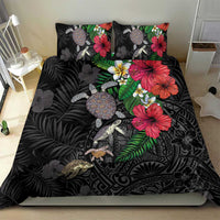 Hawaiian Tropical Plants and Turtles Bedding Set Polynesian Art Motifs