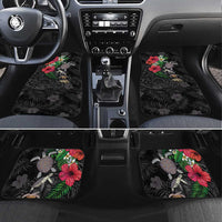 Hawaiian Tropical Plants and Turtles Car Mats Polynesian Art Motifs