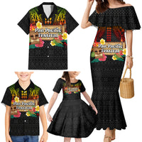 Hawaiian Elements and Polynesian Tattoo Family Matching Mermaid Dress and Hawaiian Shirt LT03 - Polynesian Pride