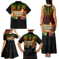 Hawaiian Elements and Polynesian Tattoo Family Matching Tank Maxi Dress and Hawaiian Shirt LT03 - Polynesian Pride