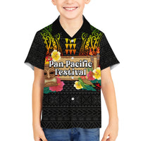 Hawaii Pan-Pacific Festival Kid Hawaiian Shirt Hawaiian Elements and Polynesian Tattoo