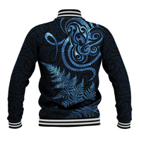 New Zealand Octopus Tattoo and Fern Baseball Jacket Maori Pattern Matariki Style LT03 - Polynesian Pride