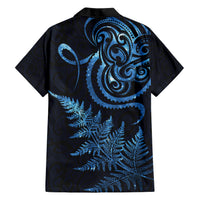 New Zealand Octopus Tattoo and Fern Family Matching Short Sleeve Bodycon Dress and Hawaiian Shirt Maori Pattern Matariki Style LT03 - Polynesian Pride