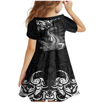New Zealand Crocodile Tattoo and Fern Family Matching Mermaid Dress and Hawaiian Shirt Maori Pattern LT03 - Polynesian Pride