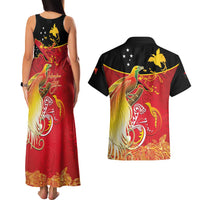 Papua New Guinea Independence Day Couples Matching Tank Maxi Dress and Hawaiian Shirt Happy Anniversary 50th Bird-of-paradise Melanesian Tattoos LT03 - Polynesian Pride