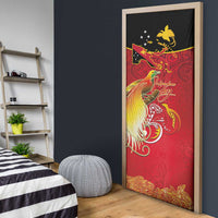 Papua New Guinea Independence Day Door Cover Happy Anniversary 50th Bird-of-paradise Melanesian Tattoos LT03 - Polynesian Pride