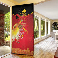 Papua New Guinea Independence Day Door Cover Happy Anniversary 50th Bird-of-paradise Melanesian Tattoos LT03 - Polynesian Pride