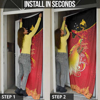 Papua New Guinea Independence Day Door Cover Happy Anniversary 50th Bird-of-paradise Melanesian Tattoos LT03 - Polynesian Pride