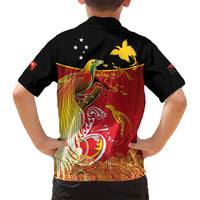 Papua New Guinea Independence Day Kid Hawaiian Shirt Happy Anniversary 50th Bird-of-paradise Melanesian Tattoos LT03 - Polynesian Pride