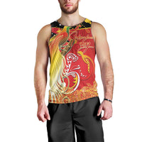 Papua New Guinea Independence Day Men Tank Top Happy Anniversary 50th Bird-of-paradise Melanesian Tattoos LT03 - Polynesian Pride