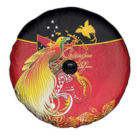 Papua New Guinea Independence Day Spare Tire Cover Happy Anniversary 50th Bird-of-paradise Melanesian Tattoos LT03 - Polynesian Pride