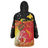 Papua New Guinea Independence Day Wearable Blanket Hoodie Happy Anniversary 50th Bird-of-paradise Melanesian Tattoos LT03 - Polynesian Pride