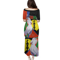 New Caledonia Family Matching Puletasi and Hawaiian Shirt Kagu Bird and The Seal with Melanesian Culture LT03 - Polynesian Pride
