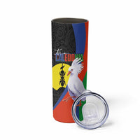New Caledonia Skinny Tumbler Kagu Bird and The Seal with Melanesian Culture LT03 - Polynesian Pride