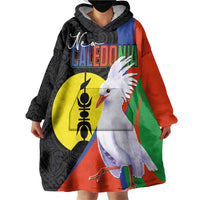 New Caledonia Wearable Blanket Hoodie Kagu Bird and The Seal with Melanesian Culture LT03 - Polynesian Pride