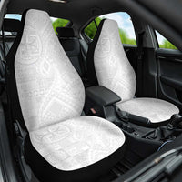 Samoan Culture-Lotu Tamaiti Car Seat Cover Siapo and Polynesian Art Tattoos LT03 One Size White - Polynesian Pride