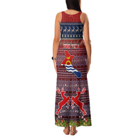 Personalised Kiribati Christmas Family Matching Tank Maxi Dress and Hawaiian Shirt Coat of Arms and Map Beautiful Merry Xmas Snowflake LT03 - Polynesian Pride