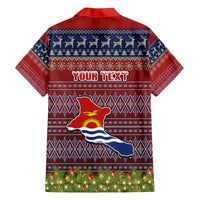 personalised-kiribati-christmas-kid-hawaiian-shirt-coat-of-arms-and-map-beautiful-merry-xmas-snowflake