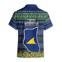 Tokelau Christmas Hawaiian Shirt Coat of Arms and Map Beautiful Merry Xmas Snowflake LT03 - Polynesian Pride