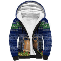 Tokelau Christmas Sherpa Hoodie Coat of Arms and Map Beautiful Merry Xmas Snowflake LT03 Unisex Blue - Polynesian Pride