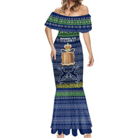 Personalised Tokelau Christmas Mermaid Dress Coat of Arms and Map Beautiful Merry Xmas Snowflake LT03 - Polynesian Pride