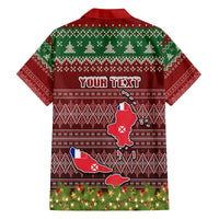 Personalised Wallis and Futuna Christmas Family Matching Off Shoulder Long Sleeve Dress and Hawaiian Shirt Coat of Arms and Map Beautiful Merry Xmas Snowflake LT03 - Polynesian Pride