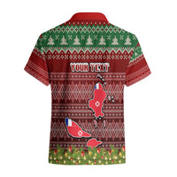 Personalised Wallis and Futuna Christmas Hawaiian Shirt Coat of Arms and Map Beautiful Merry Xmas Snowflake LT03 - Polynesian Pride