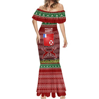Personalised Wallis and Futuna Christmas Mermaid Dress Coat of Arms and Map Beautiful Merry Xmas Snowflake LT03 - Polynesian Pride