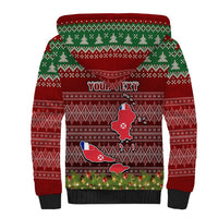 Personalised Wallis and Futuna Christmas Sherpa Hoodie Coat of Arms and Map Beautiful Merry Xmas Snowflake LT03 - Polynesian Pride