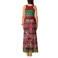 Personalised Wallis and Futuna Christmas Tank Maxi Dress Coat of Arms and Map Beautiful Merry Xmas Snowflake LT03 - Polynesian Pride