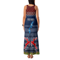 Personalised Northern Mariana Islands Christmas Family Matching Tank Maxi Dress and Hawaiian Shirt Coat of Arms and Map Beautiful Merry Xmas Snowflake LT03 - Polynesian Pride