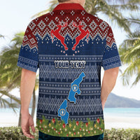 Personalised Northern Mariana Islands Christmas Hawaiian Shirt Coat of Arms and Map Beautiful Merry Xmas Snowflake LT03 - Polynesian Pride