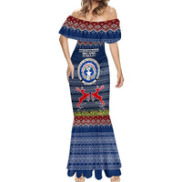 Personalised Northern Mariana Islands Christmas Mermaid Dress Coat of Arms and Map Beautiful Merry Xmas Snowflake LT03 - Polynesian Pride
