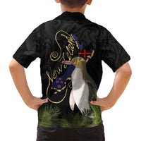 New Zealand Hoiho Family Matching Long Sleeve Bodycon Dress and Hawaiian Shirt Maori Art Tattoo and Silver Fern LT03 - Polynesian Pride