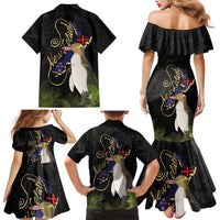 New Zealand Hoiho Family Matching Mermaid Dress and Hawaiian Shirt Maori Art Tattoo and Silver Fern LT03 - Polynesian Pride