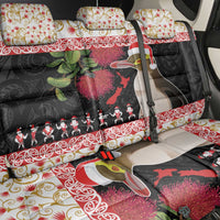New Zealand Merry Christmas Back Car Seat Cover Hoiho Xmas - Haka Dance and Pohutukawa LT03 - Polynesian Pride