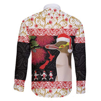 New Zealand Merry Christmas Family Matching Long Sleeve Bodycon Dress and Hawaiian Shirt Hoiho Xmas - Haka Dance and Pohutukawa LT03 - Polynesian Pride