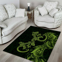New Zealand Gecko Maori Art Tattoo Area Rug LT03 - Polynesian Pride