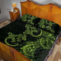 New Zealand Gecko Maori Art Tattoo Quilt Bed Set LT03 - Polynesian Pride