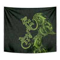 New Zealand Gecko Maori Art Tattoo Tapestry