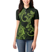 New Zealand Gecko Maori Art Tattoo Women Polo Shirt
