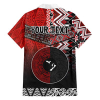 Personalised Aotearoa and Tonga Together Family Matching Short Sleeve Bodycon Dress and Hawaiian Shirt Manaia and Tongan Tribal Cross - Taniko and Ngatu Art Tattoo