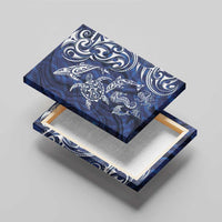 New Zealand Connecting with Seas Canvas Wall Art Maori Tribal and Sea Animals Tattoo - White Glass Style LT03 - Polynesian Pride