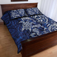 New Zealand Connecting with Seas Quilt Bed Set Maori Tribal and Sea Animals Tattoo - White Glass Style LT03 - Polynesian Pride